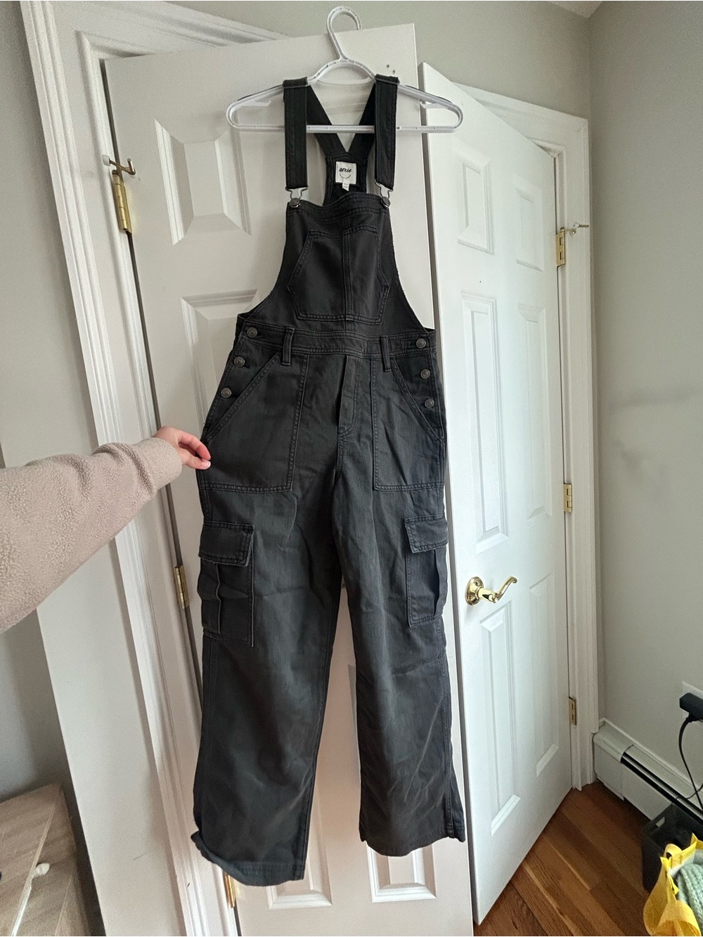 Black Cargo Overalls